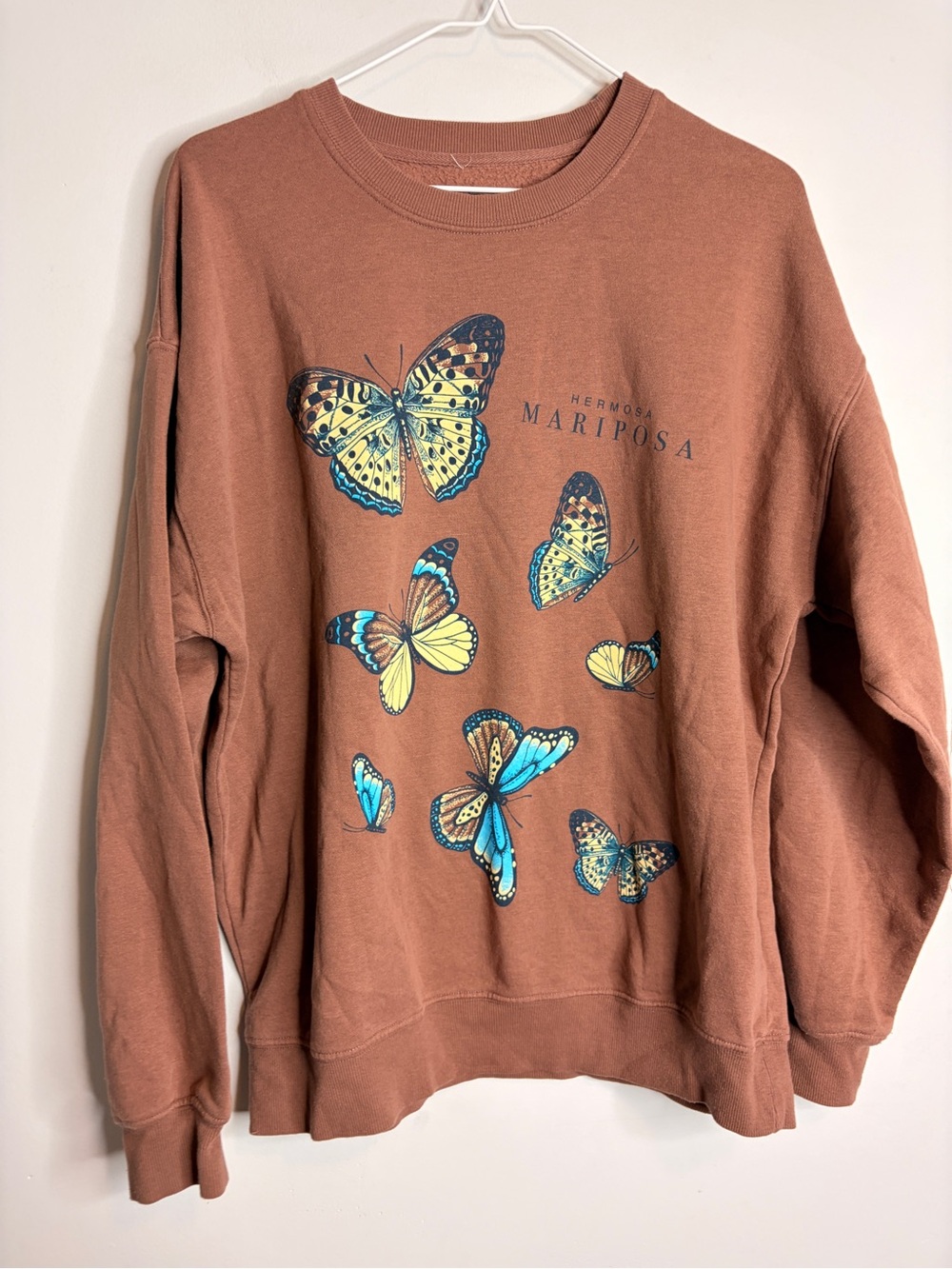 Goodie two sleeves Women's Butterfly Crewneck Sweatshirt medium